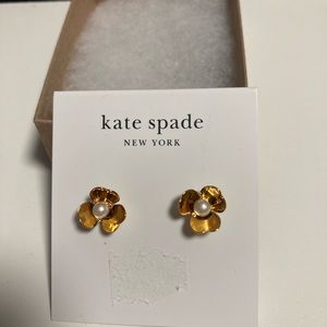 Kate Spade flower earrings and necklace set